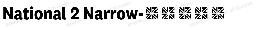 National 2 Narrow字体转换